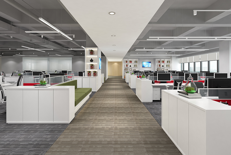 上海亞數信息科技員工辦公區裝修設計效果圖