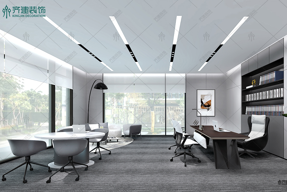 上海湯泉國際大廈經(jīng)理辦公室裝修設(shè)計效果圖