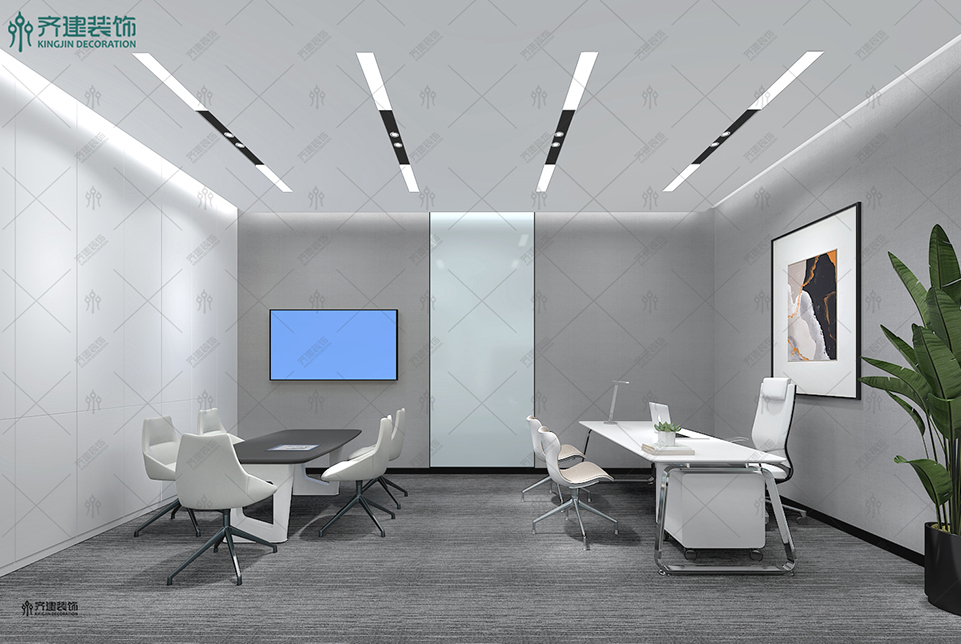 上海湯泉國際大廈經(jīng)理辦公室裝修設(shè)計效果圖2
