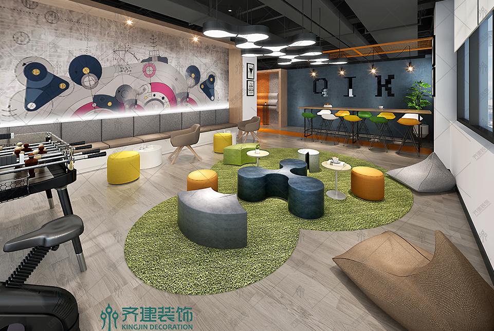 上海快倉智能科技辦公文娛室裝修設計效果圖