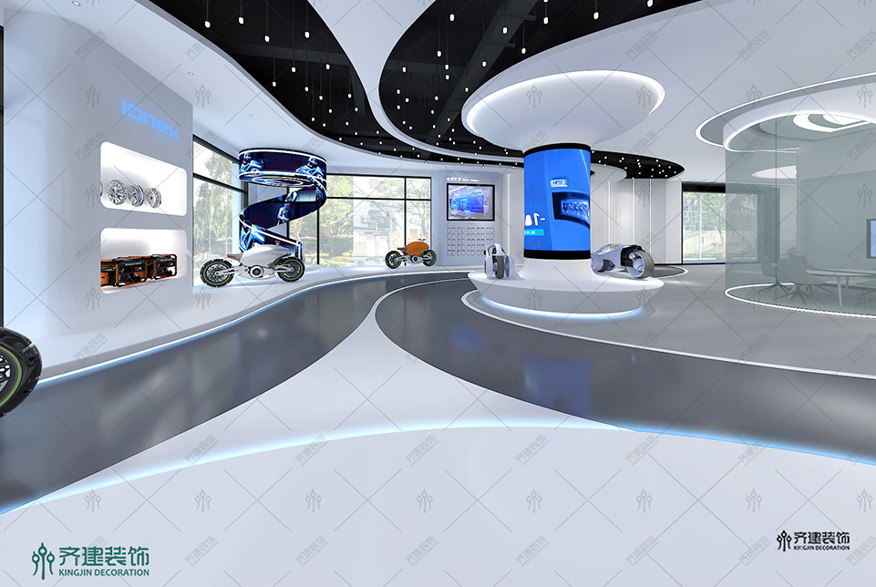 上海湯泉國際大廈辦公展廳裝修設(shè)計效果圖