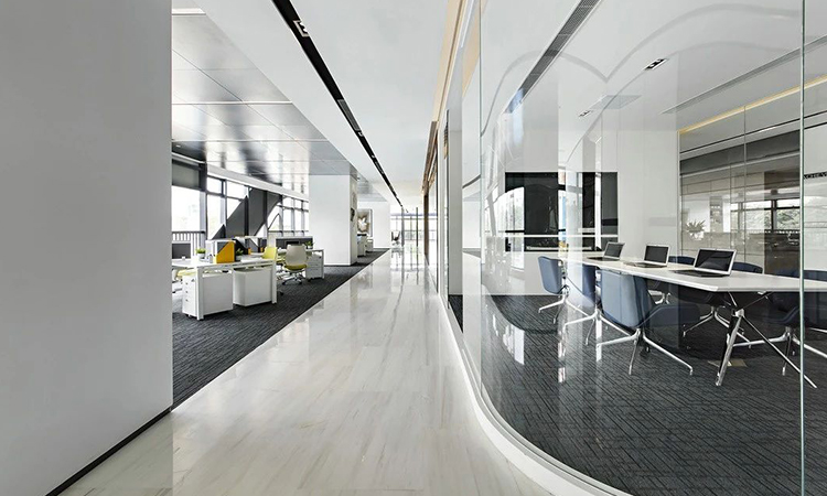 上海科技風開放辦公區(qū)裝修設計