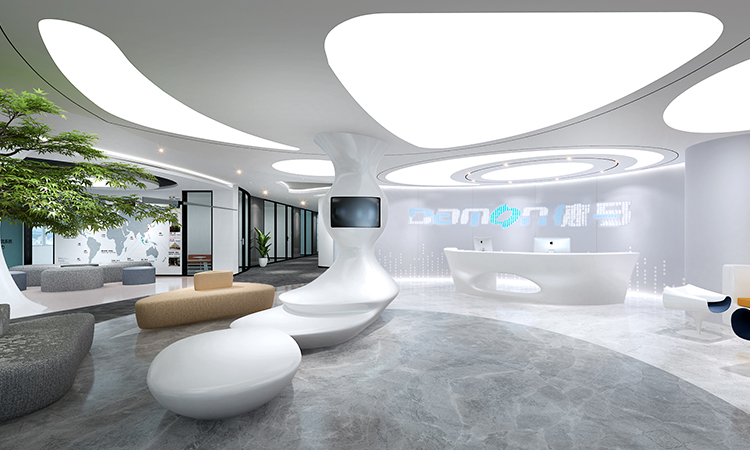 上海公司辦公室LOGO墻裝修設計