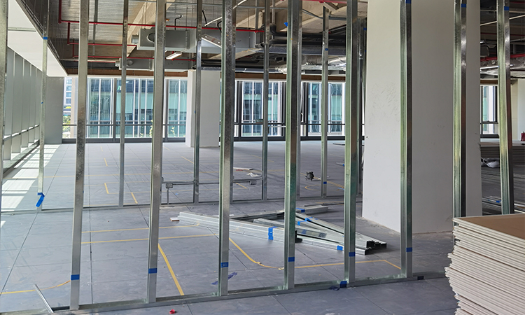 外企海道爾夫實驗室設備公司辦公室裝修龍骨施工 外企海道爾夫實驗室設備公司辦公室裝修龍骨施工