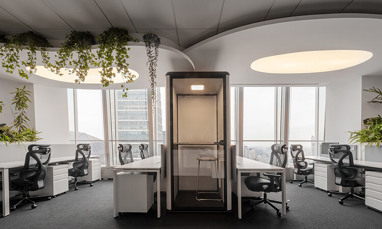 優雅的室內辦公室環境