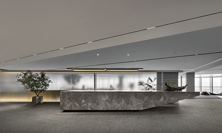 松江廠房辦公室前臺造型