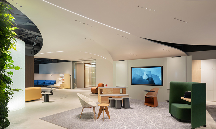 游戲公司辦公室展廳一角