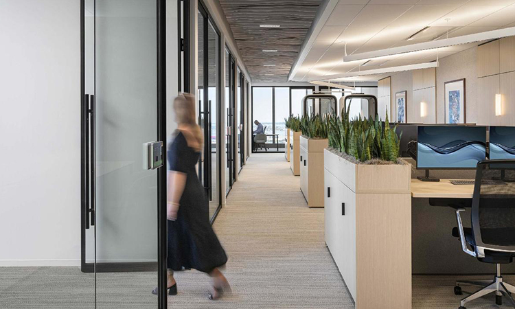 半開放式員工辦公區